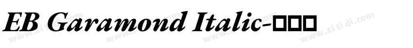 EB Garamond Italic字体转换